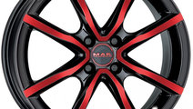 Janta aliaj MAK MILANO 4 BLACK AND RED CB72 4/100 ...