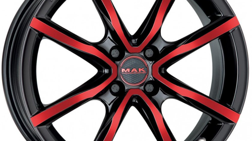 Janta aliaj MAK MILANO 4 YOU BLACK AND RED CB60.1 4/100 15X5.5 ET42