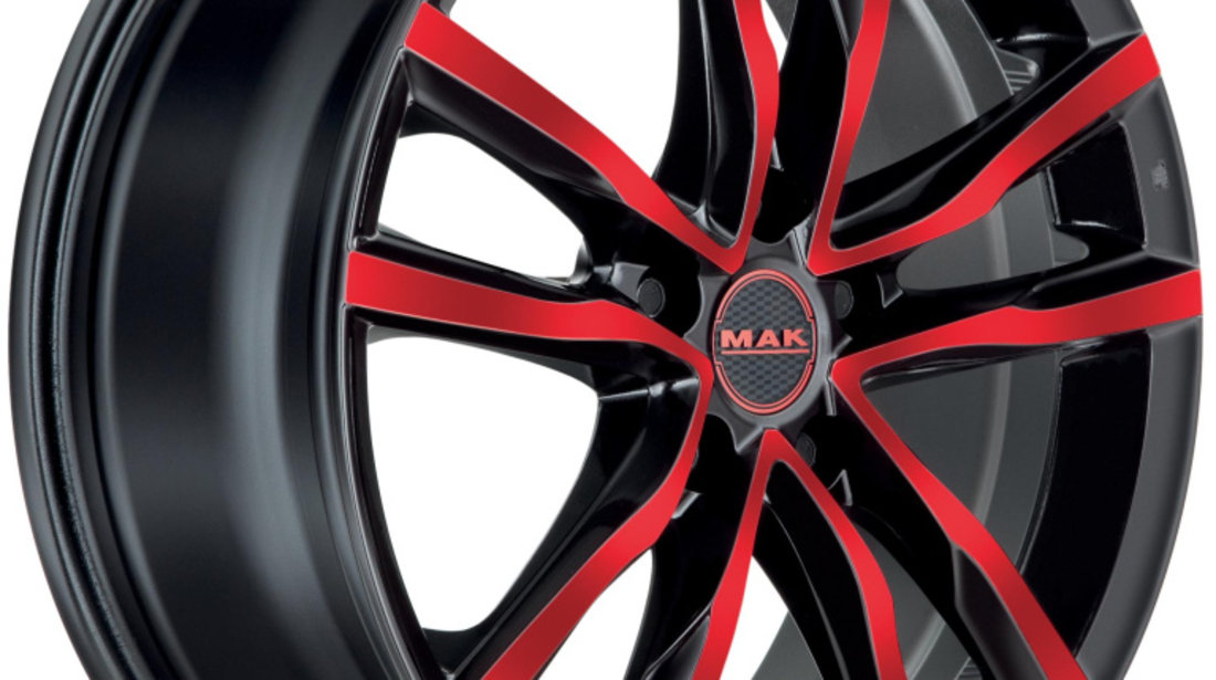 Janta aliaj MAK MILANO BLACK AND RED CB65.1 5/110 16X6.5 ET35