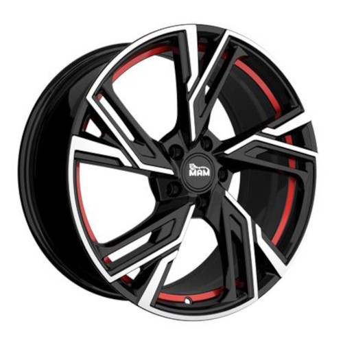 Janta aliaj MAM Leichtmetallräder RS5 6.5x16 4x108 ET37 BFPRI - Black Front Polished Red Inside