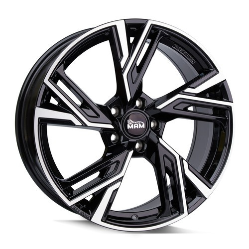 Janta aliaj MAM Leichtmetallräder RS5 6.5x16 4x108 ET37 BFP - Black Front Polished