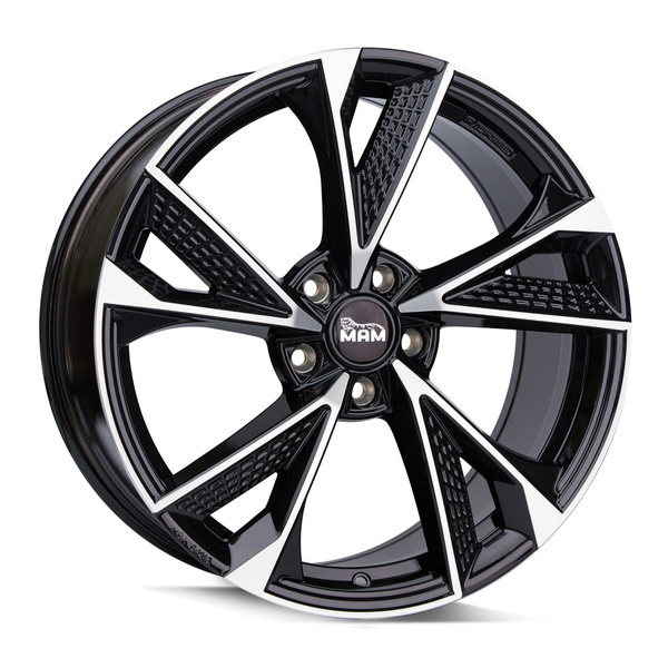 Janta aliaj MAM Leichtmetallräder RS6 8.0x18 5x100 ET38 BFP - Black Front Polished