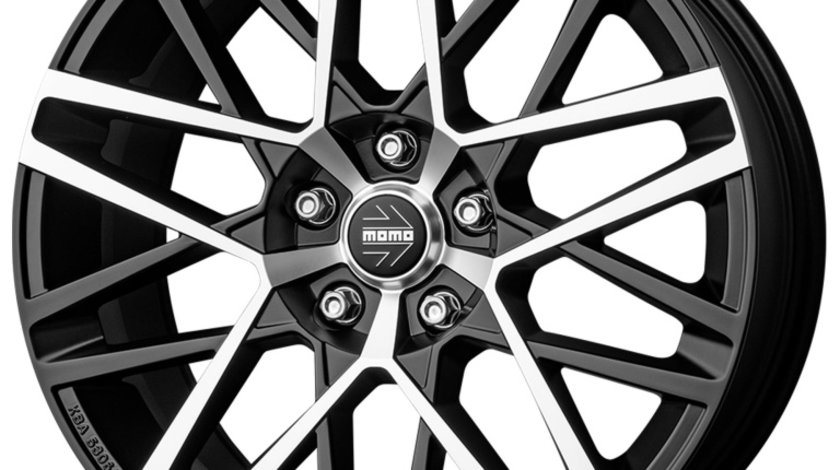 Janta aliaj MOMO AVENGER Matt Black Polished CB72.3 5/108 18X8 ET40