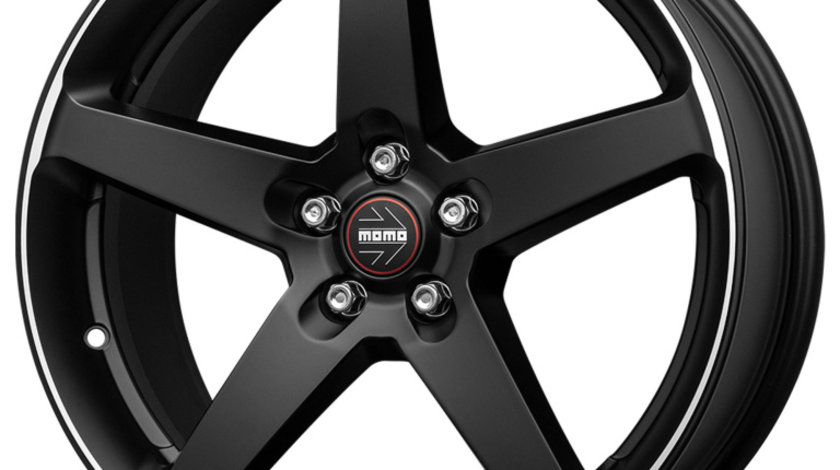 Janta aliaj MOMO FIVE Matt Black Polished CB72.3 5/108 17X8 ET40