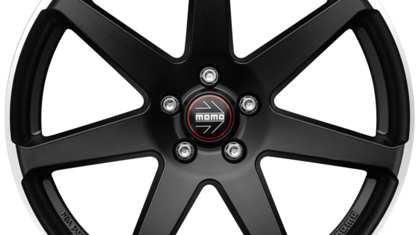 Janta aliaj MOMO Seven Matt Black Polished CB72.3 5/112 18X8 ET42