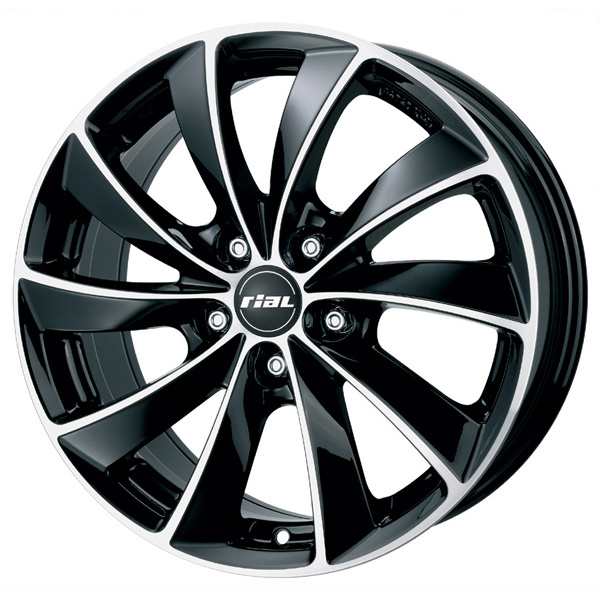 Janta aliaj RIAL Lugano 756 negru CB 5/108 16X7.5 ET48