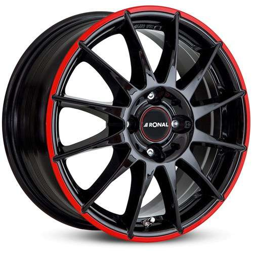 Janta aliaj Ronal R54 7.0x16 4x98 ET35 MCR - Jetblack-Red Rim