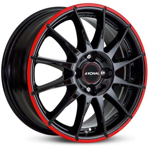 Janta aliaj Ronal R54 7.0x16 4x98 ET35 MCR - Jetblack-Red Rim