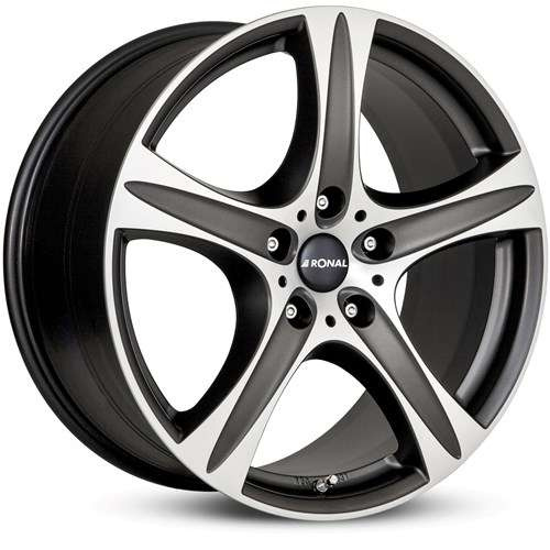 Janta aliaj Ronal R55 MBF - Mattschwarz-Frontkopiert CB66.5 5/112 20X9.5 ET53