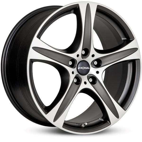 Janta aliaj Ronal R55 MBF - Mattschwarz-Frontkopiert CB66.5 5/112 18X8.5 ET55