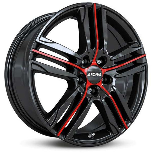 Janta aliaj Ronal R57 MCR - Jetblack-Red Spoke CB82 5/114.3 18X7.5 ET45