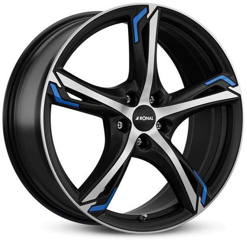 Janta aliaj Ronal R62 blue JBFB - Jetblack-Matt-Frontkopiert CB76 5/112 20X8.5 ET40