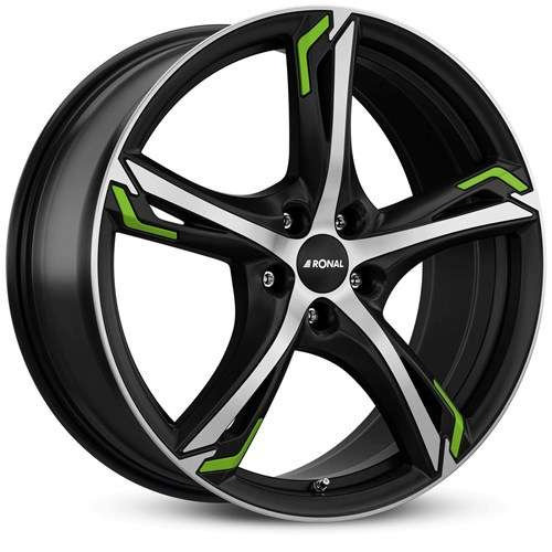 Janta aliaj Ronal R62 green 8.5x20 5x112 ET40 JBFG - Jetblack-Matt-Frontkopiert