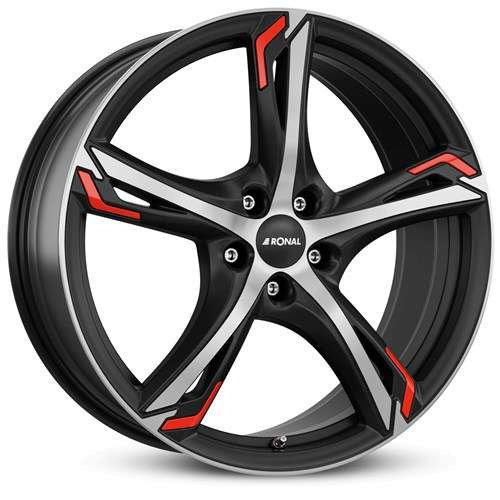 Janta aliaj Ronal R62 red 8.5x20 5x112 ET35 JBFR - Jetblack-Matt-Frontkopiert