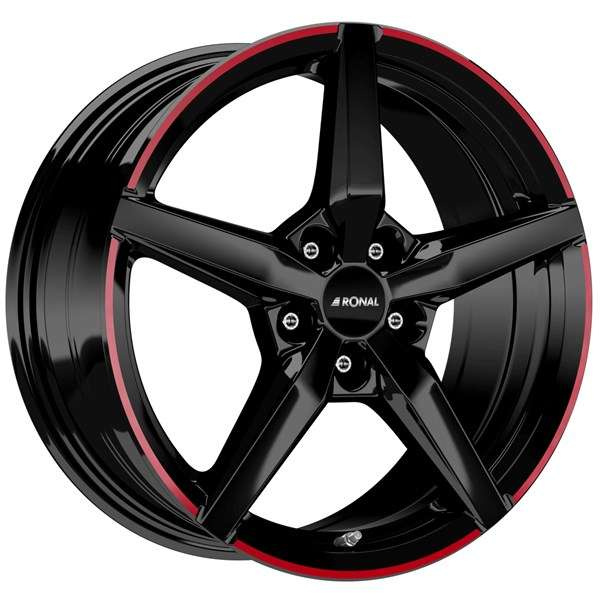Janta aliaj Ronal R69 7.5x17 5x112 ET45 JBR - Jetblack-Red Rim