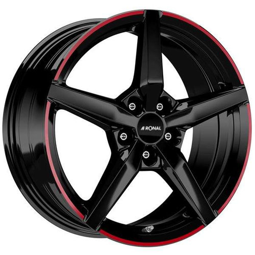 Janta aliaj Ronal R69 JBR - Jetblack-Red Rim CB66.5 5/112 17X7.5 ET46