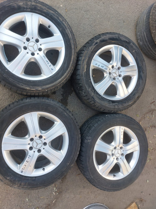 Janta Aliaj Set Mercedes-Benz Ml / M-Class (W164) 2005-2011 R18 5X112 Anvelope Iarna Anvelope Stare ...