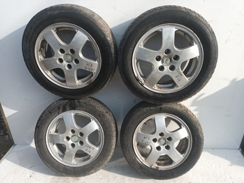 Janta Aliaj Set Skoda Fabia 1 1999-2007 R14 5X100 Anvelope Iarna Anvelope Uzate