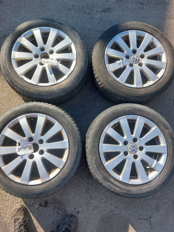 Janta Aliaj Set Vw Touran (1T) 2003-2010 1.9 Tdi Bkc Motorina R16 5X112 Anvelope Iarna Anvelope Stare Buna