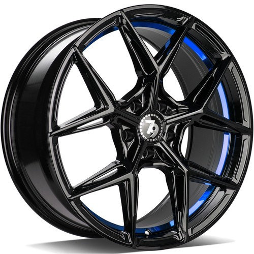 Janta aliaj seventy9 SCF-B 9.5x19 5x120 ET35 BGBIL - Black Glossy Blue Inner Lip