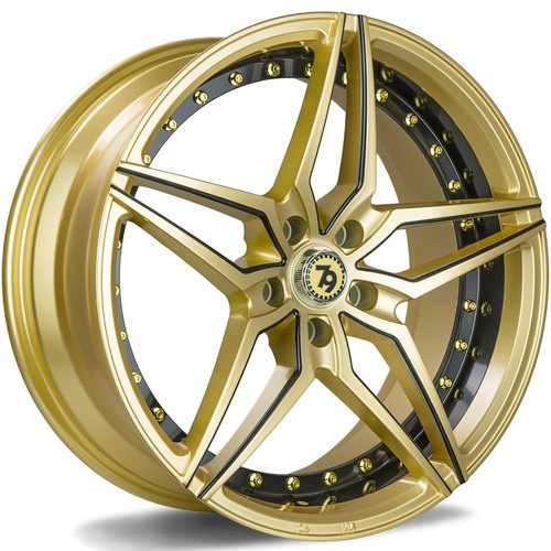 Janta aliaj seventy9 SV-AR 9.5x19 5x112 ET38 GBLMB - Gold Black Lip Milled Black