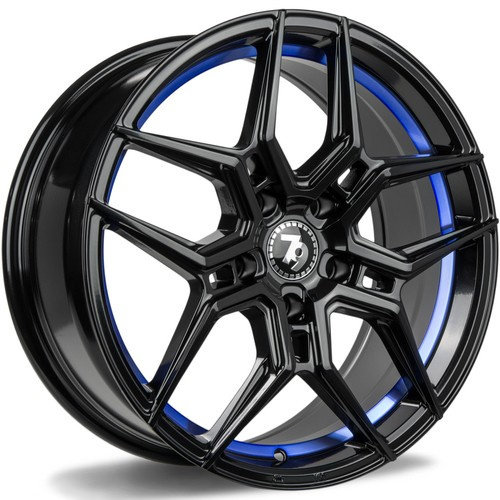 Janta aliaj seventy9 SV-B 8.5x20 5x120 ET35 BGBIL - Black Glossy Blue Inner Lip