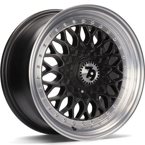 Janta aliaj seventy9 SV-E 7.0x15 4x100 ET30 DMBLP - Matt Black Front Polished Lip Polished