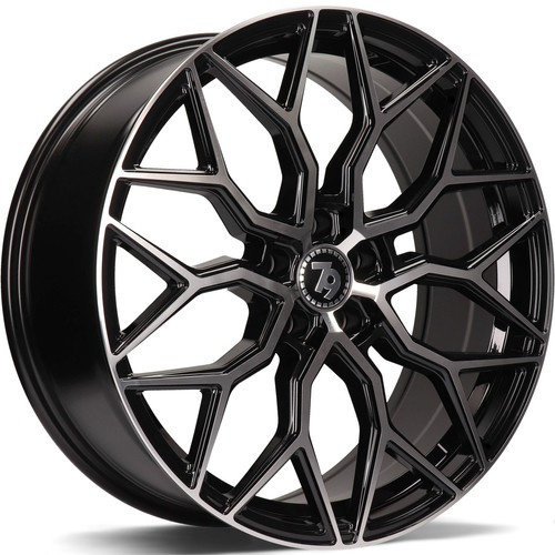 Janta aliaj seventy9 SV-K 8.0x18 5x112 ET35 BFP - Black Front Polished