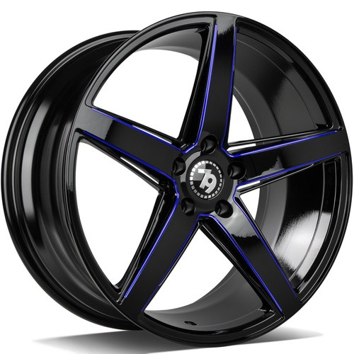 Janta aliaj seventy9 SV-N 8.0x18 5x112 ET35 BGBR - black glossy milled blue
