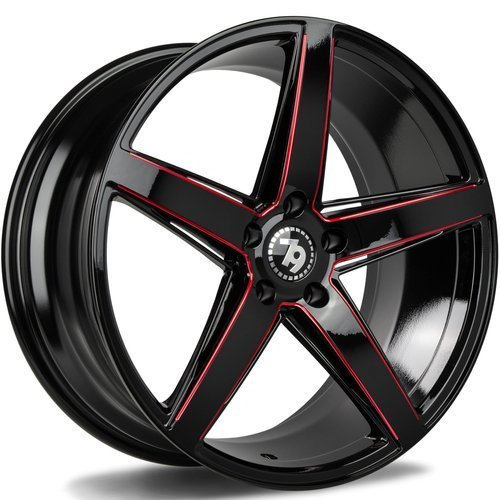 Janta aliaj seventy9 SV-N 8.0x18 5x120 ET30 BGMR - Black Glossy Milled Red