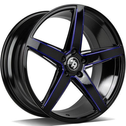 Janta aliaj seventy9 SV-N BGBR - black glossy milled blue CB72.6 5/120 18X8.0 ET30