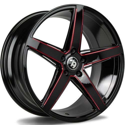 Janta aliaj seventy9 SV-N BGMR - Black Glossy Milled Red CB72.6 5/120 19X8.5 ET30