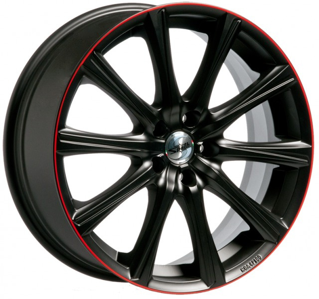Janta aliaj Spath SP22 8X19 ET35 5X112 66,5 BLACK MATT RED LINE