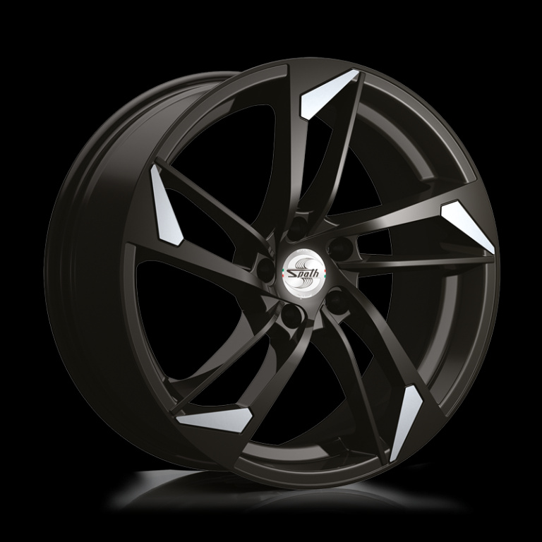 Janta aliaj Spath SP46 BLACK MATT SPECIAL LIP POLISHED CB66.5 5/112 19X8,5 ET25