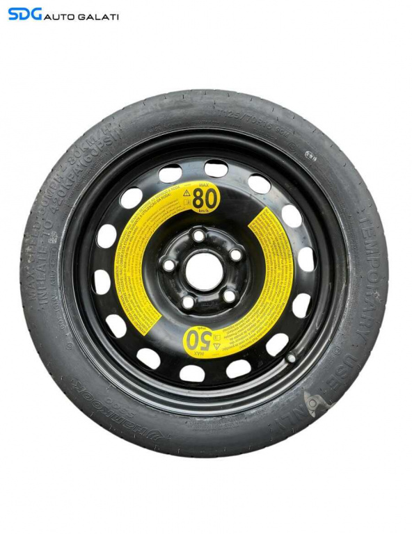 Janta Roata Rezerva Slim 5x112 T125 70 16 R16 31/2Jx16 H2 ET25,5 Volkswagen Passat B6 2005 - 2010 Cod 5Q0601027AR [B4201]