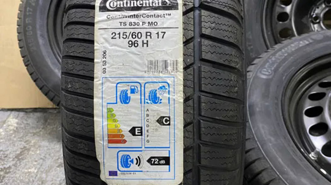 Jante 17 roti iarna Mercedes GLA anv 215/60R17 Continental senzori NOI