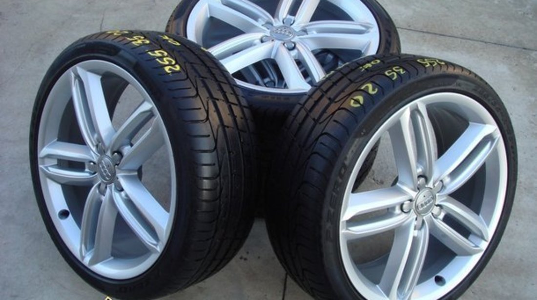 Jante 20 toli originale audi A4  A6  Q3 cu anvelope 255 35 20 pirelli p zero