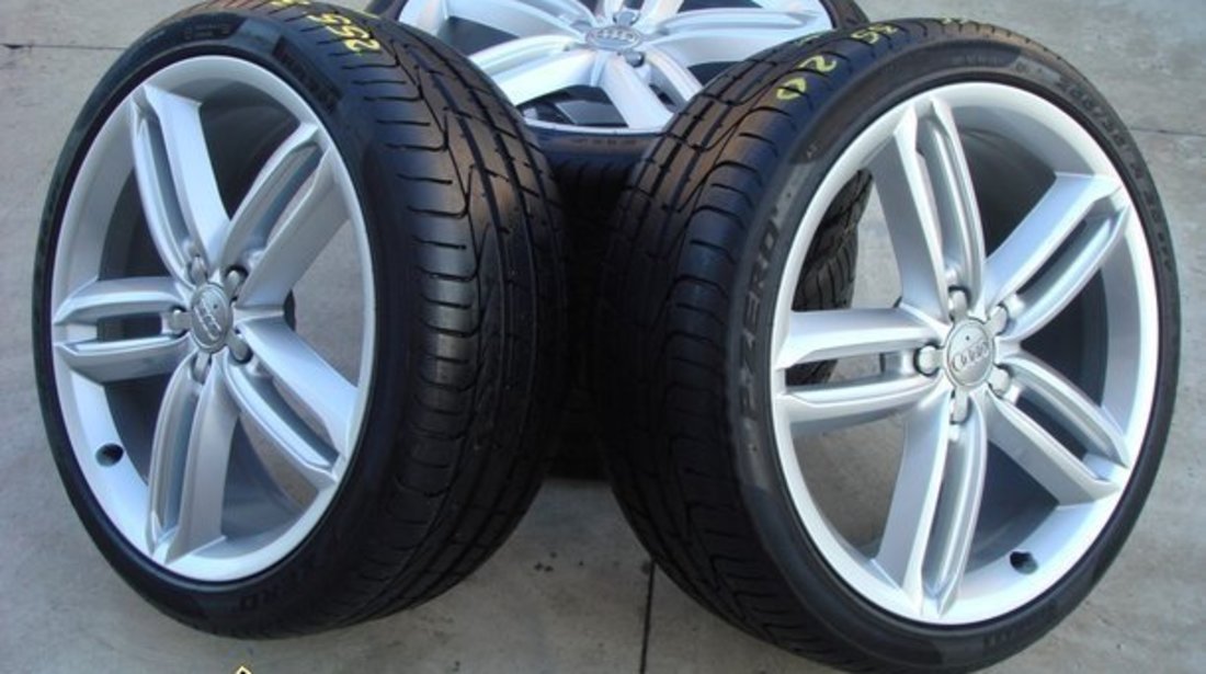 Jante 20 toli originale audi A4  A6  Q3 cu anvelope 255 35 20 pirelli p zero