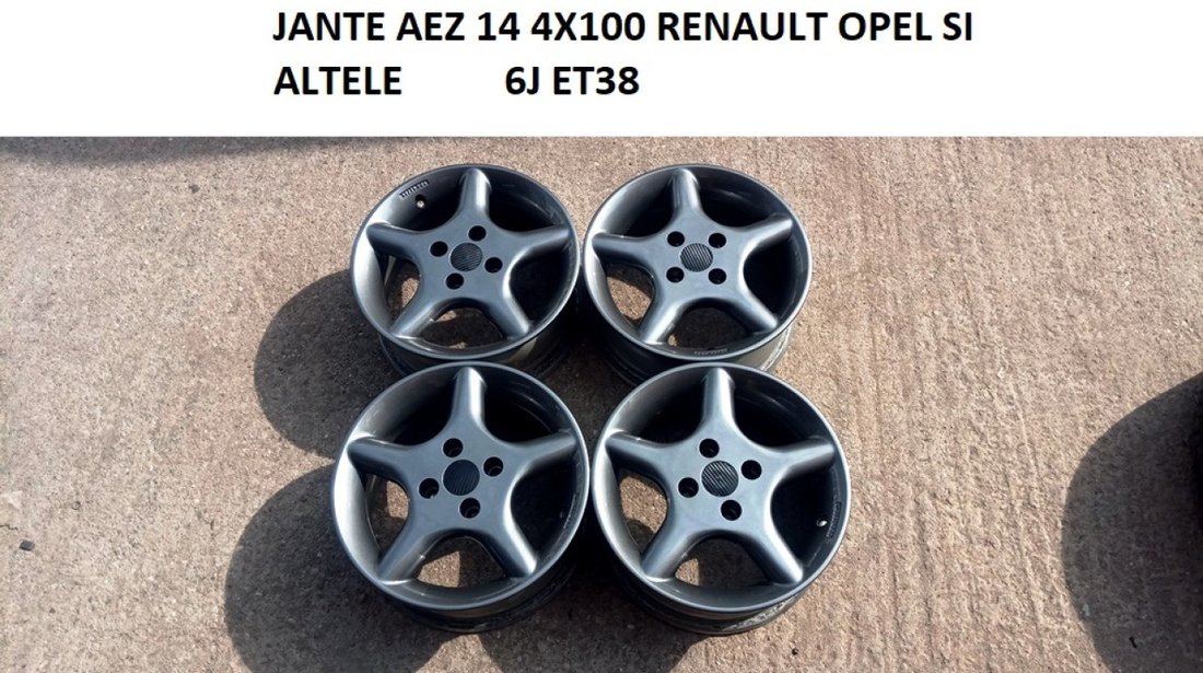 JANTE AEZ 14 4X100 RENAULT OPEL SI ALTELE