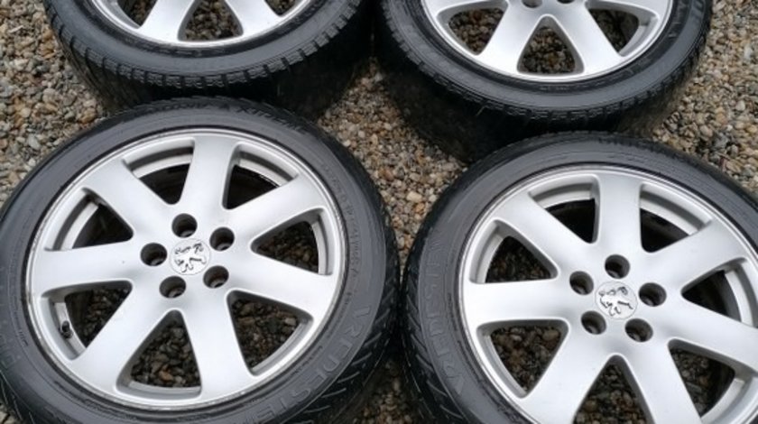 Jante aliaj 17" 5x108 cu senzori presiune, originale peugeot 607