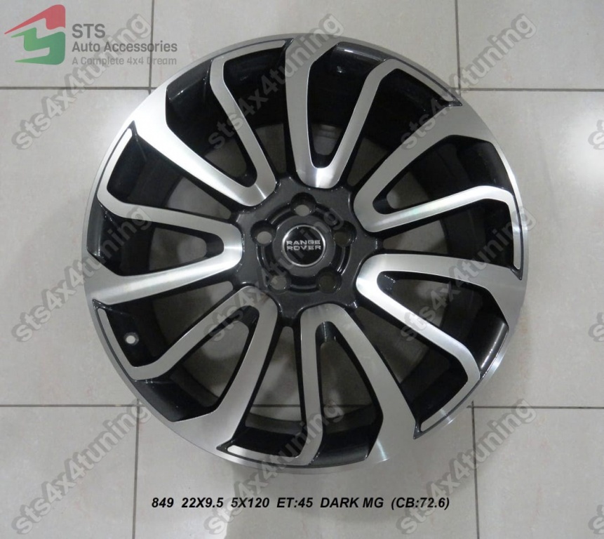 JANTE ALIAJ 22" 5 X 120 PENTRU RANGE ROVER [DARK MG]