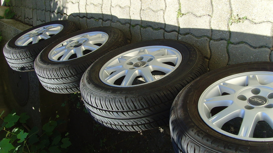 Jante aliaj 5x108 pe 15 originale Ford Focus 2,C-Max,TransitConect +anvelope vara ca noi 195/65 R15