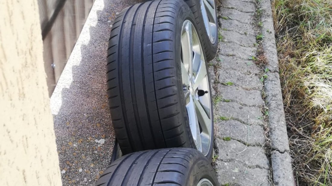 Jante aliaj 5x108 pe 17 orig.Peugeot(308)+anvelope 225/45 R17 Michelin