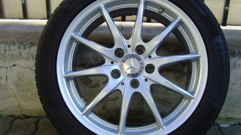 Jante aliaj 5x112 pe 17 orig Mercedes B(W246),A(W176)-Klasse,CLA 2016/Anvelope vara 225/45R17 Conti