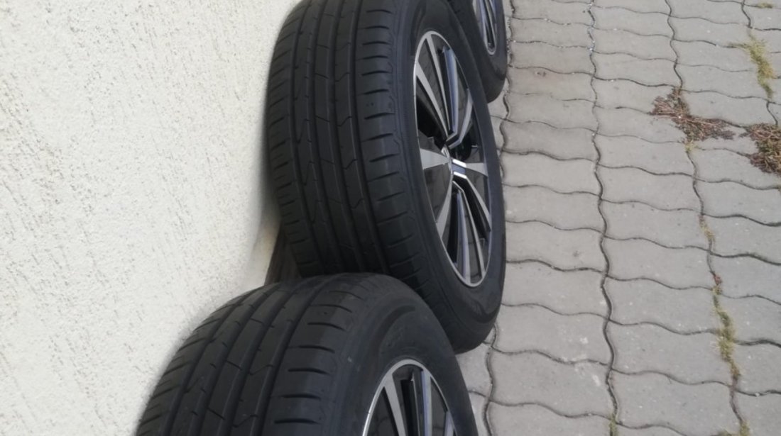 Jante aliaj ca noi  5x112 R16 originale VW Passat B8, B8 facelift+cauc vara 215/60 R16 Hankook 8mm