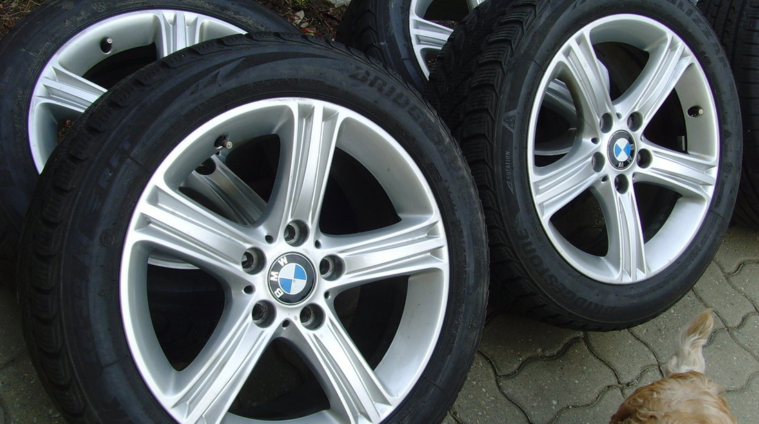 Jante aliaj ca Noi 5x120 pe 17 originale BMW seria 3 F30,F31,(seria 4 F32,F33)+anvelope 225/50 R17