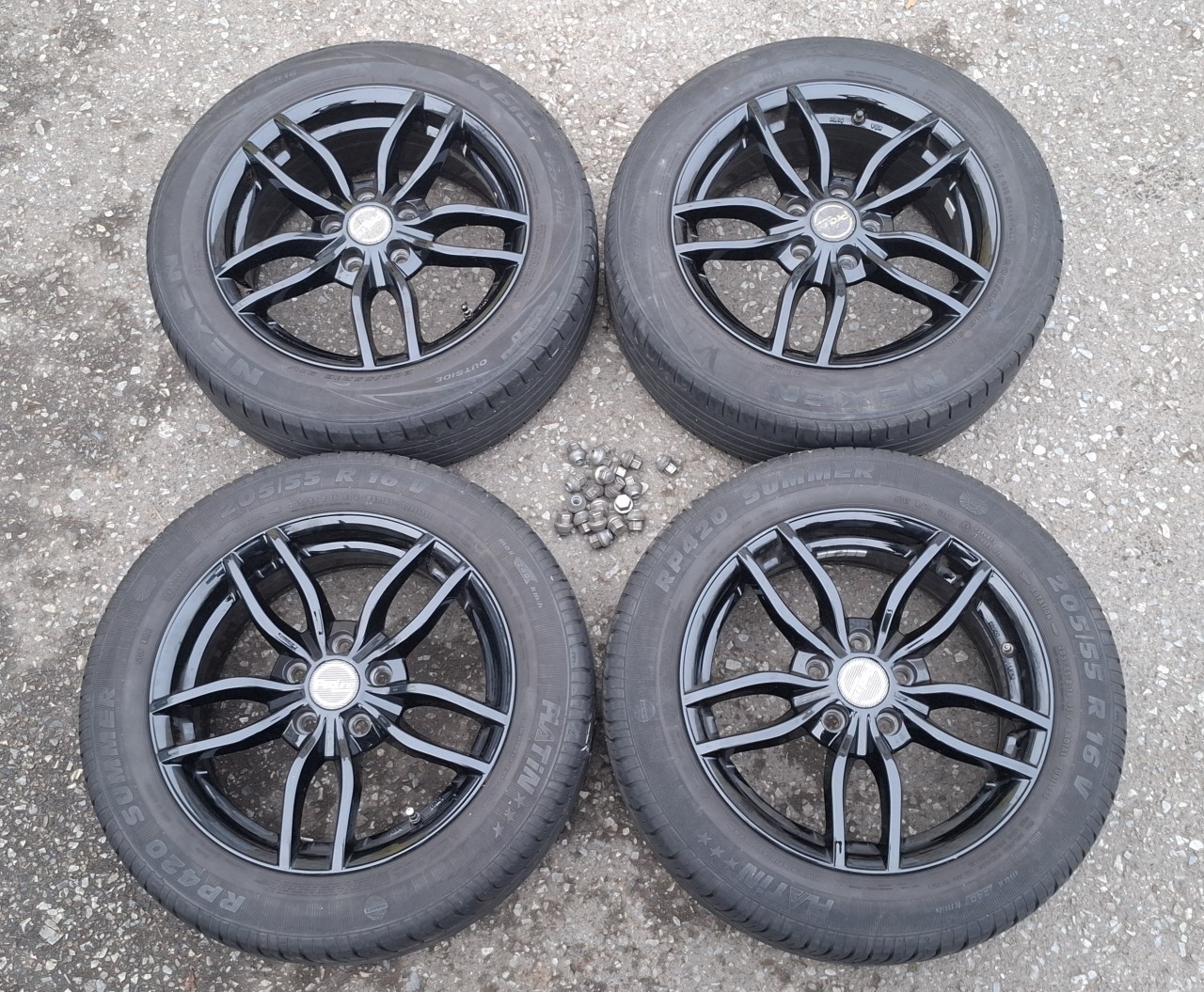 Jante Aliaj Ford-Peugeot-Citroen-Volvo 16' 5x108.Et 45.Cu Anvelope Vara 205/55/16.Dot 2022