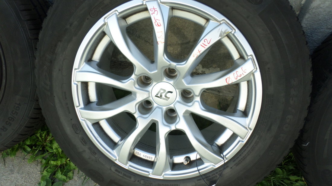 jante aliaj marca RC DESIGN pentru audi A6 4G cu anvelope iarna 225 60 16 michelin