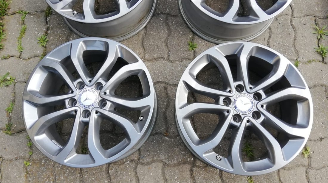 Jante aliaj Noi 5x112 pe 17 originale Mercedes C clase W205, senzori presiune aer