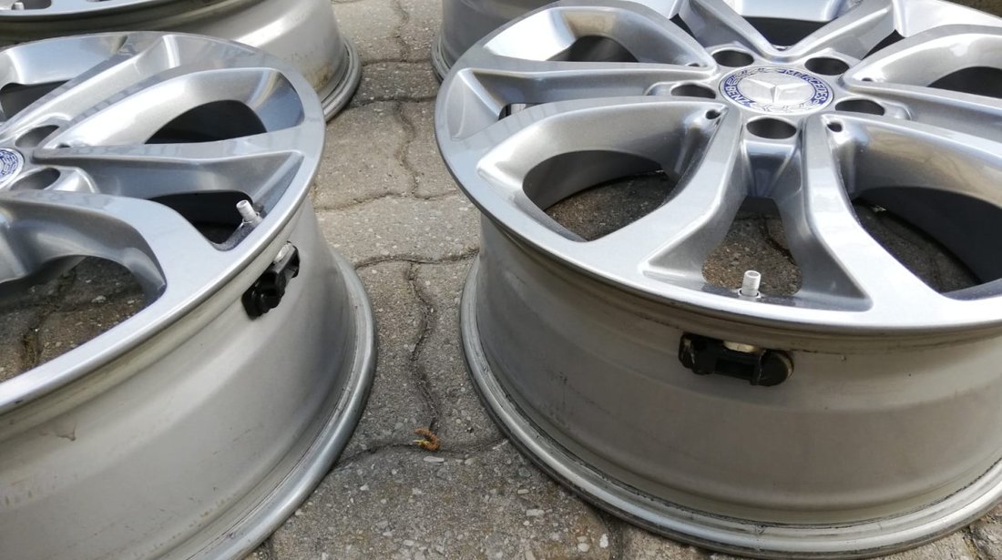 Jante aliaj Noi 5x112 pe 17 originale Mercedes C clase W205, senzori presiune aer